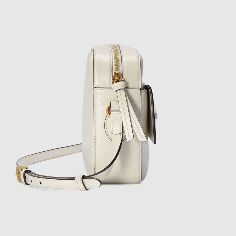 Gucci Horsebit 1955 Small Shoulder Bag 645454 White